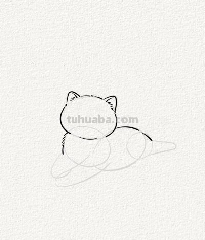 萌猫躺平乐 诸事不强求 开心每一天丨涂鸦简笔画分享 - 图画吧TUHUABA