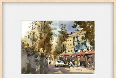 每日一画 | 大写意水彩里的冬日魔法 把上海的阳光泼成了暖融融的糖 - 今日头条