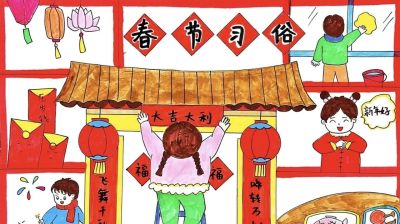 【春节习俗】主题的相关知识/手抄报/绘画 - 图画吧TUHUABA
