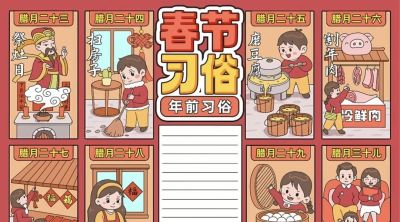 【春节习俗】主题的相关知识/手抄报/绘画 - 图画吧TUHUABA