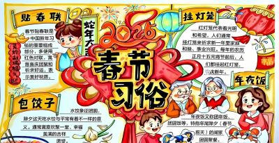【春节习俗】主题的相关知识/手抄报/绘画 - 图画吧TUHUABA