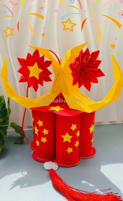 国庆75周年美术作品欣赏，手工制作、少儿创意画、手抄报一篇集合 - 图画吧TUHUABA