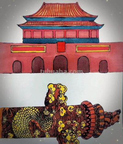 国庆75周年美术作品欣赏，手工制作、少儿创意画、手抄报一篇集合 - 图画吧TUHUABA