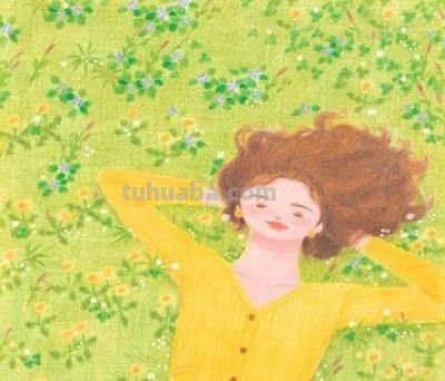 梦幻细腻的彩铅画，娇俏清新的少女，美丽温暖知性的女性形象。 - 图画吧TUHUABA