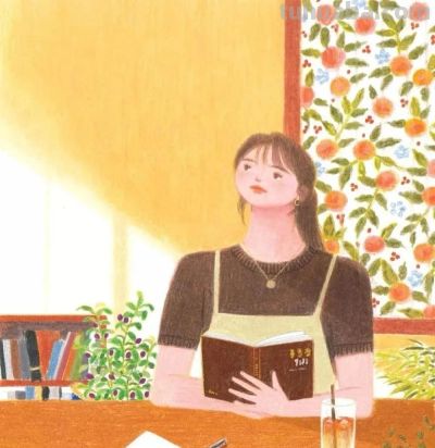 梦幻细腻的彩铅画，娇俏清新的少女，美丽温暖知性的女性形象。 - 图画吧TUHUABA