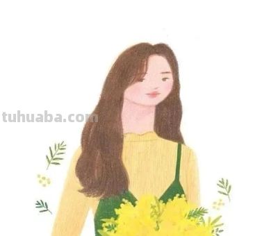 梦幻细腻的彩铅画，娇俏清新的少女，美丽温暖知性的女性形象。 - 图画吧TUHUABA