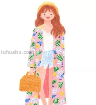 梦幻细腻的彩铅画，娇俏清新的少女，美丽温暖知性的女性形象。 - 图画吧TUHUABA