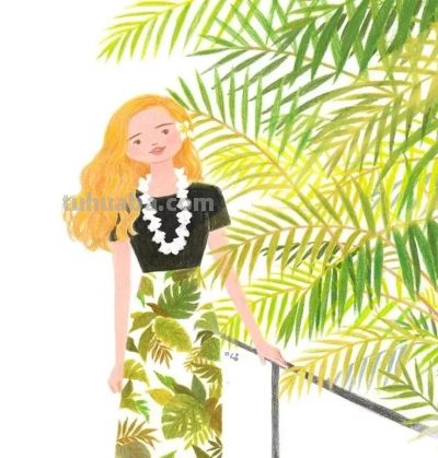 梦幻细腻的彩铅画，娇俏清新的少女，美丽温暖知性的女性形象。 - 图画吧TUHUABA