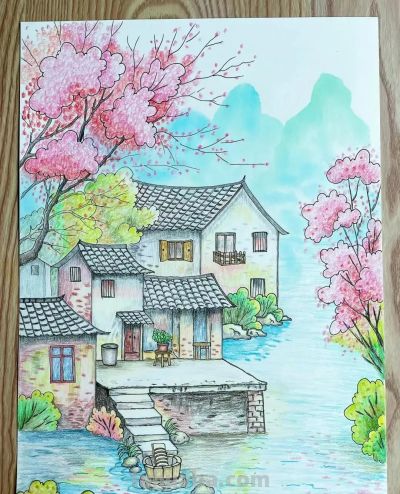 彩铅画也很美，欣赏美丽，放松心情！ - 图画吧TUHUABA