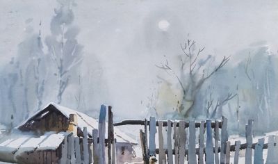 风景水彩画冯信群写生作品欣赏 - 图画吧TUHUABA