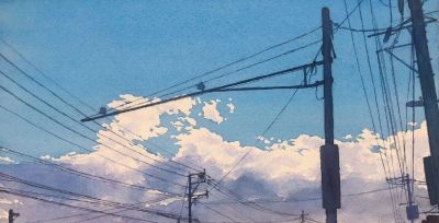 水彩画风格的照片式水彩风景。 - 图画吧TUHUABA