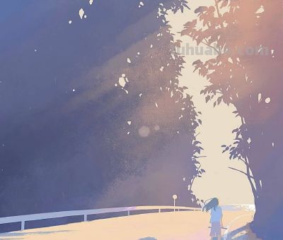 水彩画风格的照片式水彩风景。 - 图画吧TUHUABA