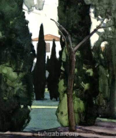 杜拙水彩作品赏 - 图画吧TUHUABA