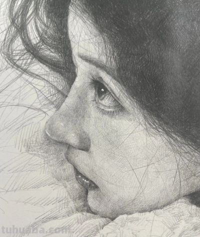 很有氛围感的自动铅笔素描 - 图画吧TUHUABA