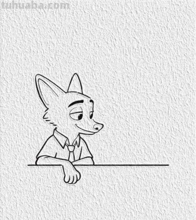 卡通｜朱迪和尼克｜可爱的手绘简笔画 - 图画吧TUHUABA