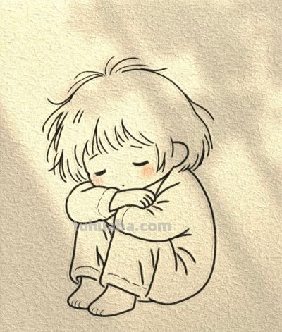 小情绪飘云中丨浅忆微凉可爱的小女孩简笔画分享 - 今日头条