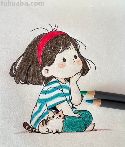 温暖治愈间 简单绘心语丨苏米姐姐彩铅简笔画分享 - 图画吧TUHUABA