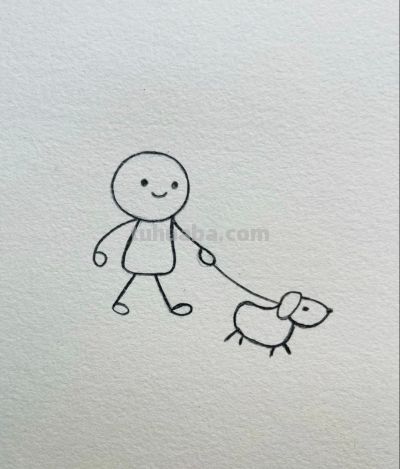 轻简线条溜小狗 快乐陪伴身边美好生活丨小林简笔画分享 - 今日头条