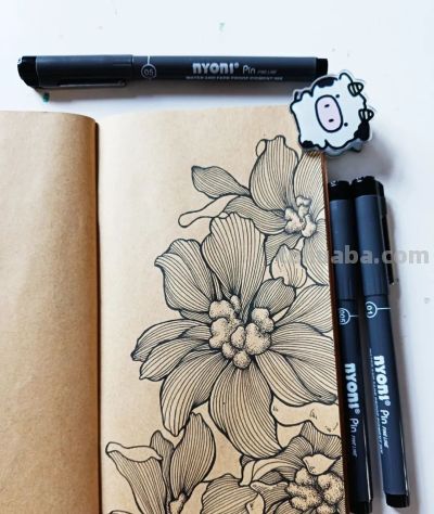 零基础线描，30 分钟完成的手绘花卉，附详细步骤 - 图画吧TUHUABA