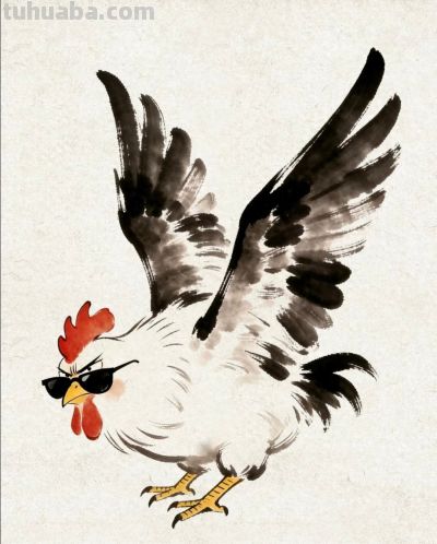 墨镜配红冠 展翅我最飒 鸡界潮咖非我莫属丨Jasper最酷公鸡插画分享 - 今日头条