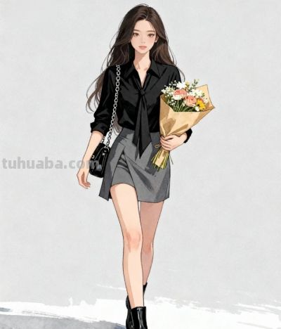 时尚穿搭插画 | 气质穿搭分享💐💐 - 图画吧TUHUABA