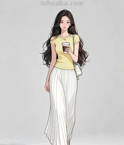 时尚穿搭插画 | 气质穿搭分享💐💐 - 图画吧TUHUABA