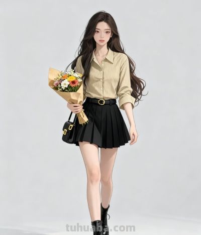 时尚穿搭插画 | 气质穿搭分享💐💐 - 图画吧TUHUABA