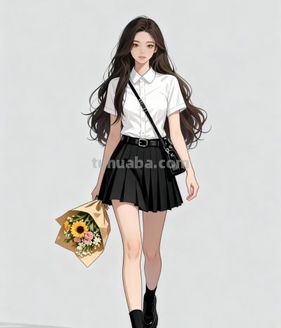 时尚穿搭插画 | 气质穿搭分享💐💐 - 图画吧TUHUABA