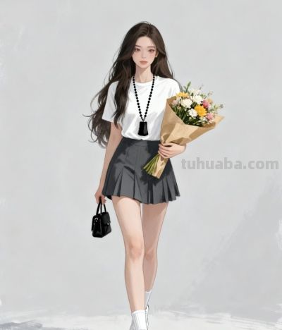 时尚穿搭插画 | 气质穿搭分享💐💐 - 图画吧TUHUABA