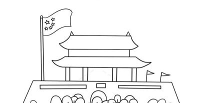 天安门怎么画？教你一步一步画出简笔画城楼，送给可爱的小朋友们 - 图画吧TUHUABA