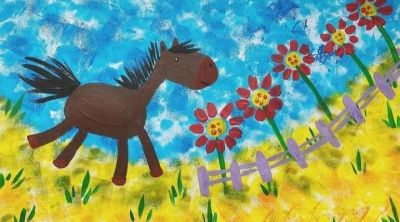 少儿创意水彩画教程｜奔跑的马儿 - 今日头条