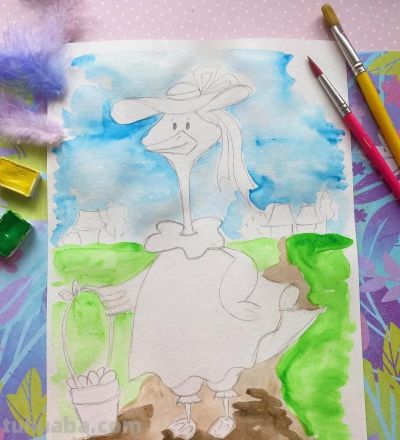 少儿水彩画课件，从简单涂色开始练习 - 图画吧TUHUABA