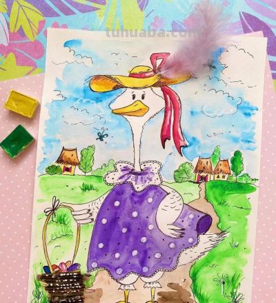 少儿水彩画课件，从简单涂色开始练习 - 图画吧TUHUABA