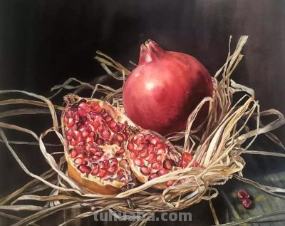 用水彩画石榴，竟然这么好看！（附详细小教程） - 图画吧TUHUABA