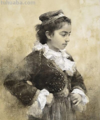 22幅 国内外画家人物肖像作品欣赏 - 图画吧TUHUABA