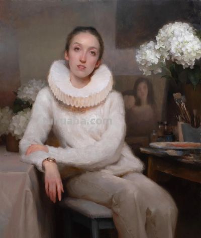 22幅 国内外画家人物肖像作品欣赏 - 图画吧TUHUABA