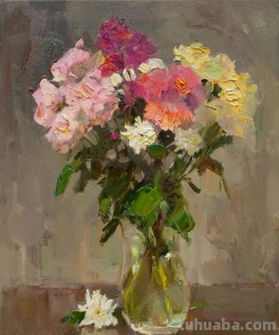 唯美意境花卉风景油画｜当代画家塔莱贝克·穆瑟曼库洛夫作品欣赏 - 图画吧TUHUABA