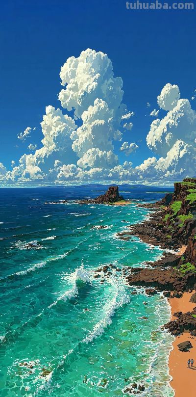 治愈系插画壁纸｜动漫风好喜欢 - 图画吧TUHUABA