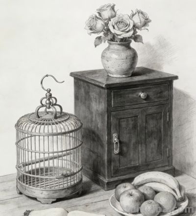 素描静物画，真细致 - 图画吧TUHUABA