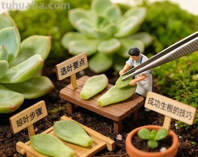 多肉叶插全流程攻略：选叶晾叶生根技巧全讲透，新手也能92%成活 - 图画吧TUHUABA