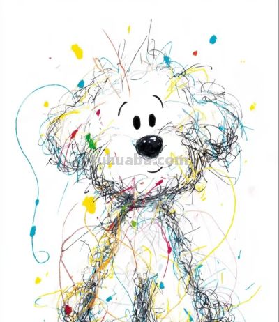 潦草小狗趣 简笔画里藏童真丨绘画师潦草风小狗插画头像分享 - 图画吧TUHUABA