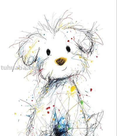 潦草小狗趣 简笔画里藏童真丨绘画师潦草风小狗插画头像分享 - 图画吧TUHUABA