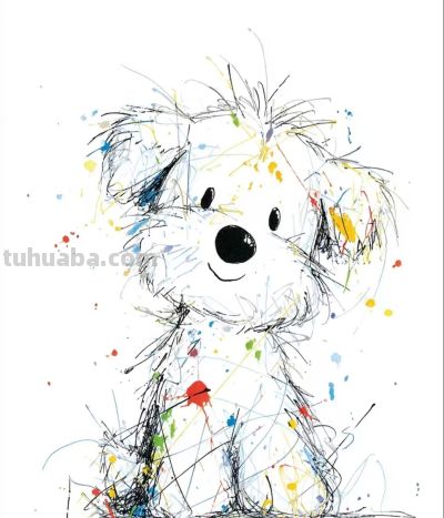 潦草小狗趣 简笔画里藏童真丨绘画师潦草风小狗插画头像分享 - 图画吧TUHUABA