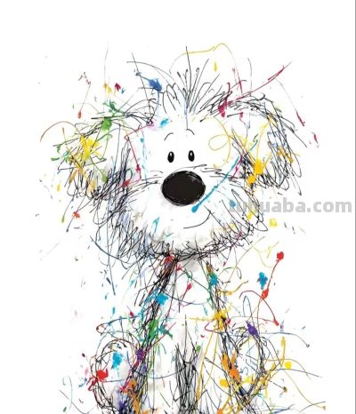 潦草小狗趣 简笔画里藏童真丨绘画师潦草风小狗插画头像分享 - 图画吧TUHUABA