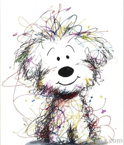 潦草小狗趣 简笔画里藏童真丨绘画师潦草风小狗插画头像分享 - 图画吧TUHUABA