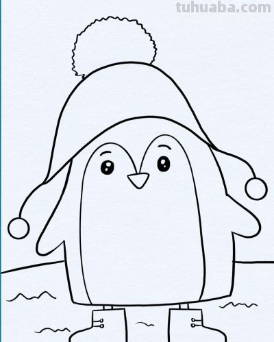 简笔画每日更新之企鹅 - 图画吧TUHUABA