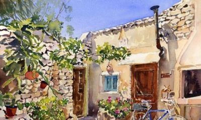 英国画家玛格丽特·梅里唯美风景水彩画欣赏 - 图画吧TUHUABA