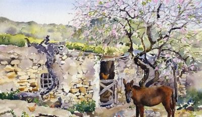 英国画家玛格丽特·梅里唯美风景水彩画欣赏 - 图画吧TUHUABA