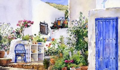 英国画家玛格丽特·梅里唯美风景水彩画欣赏 - 图画吧TUHUABA