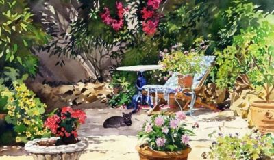 英国画家玛格丽特·梅里唯美风景水彩画欣赏 - 图画吧TUHUABA